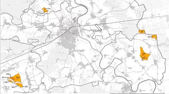Abbildung Teilbereich Stadt Torgau als Auszug Karte 1: Raumordnerische Ausweisungen; Regionaler Planungsverband Leipzig-Westsachsen
